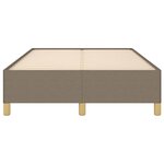 vidaXL Cadre de lit sans matelas taupe 120x190 cm tissu