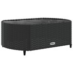 vidaXL Salon de jardin 4 Pièces avec coussins noir résine tressée