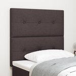 vidaXL Tête de lit LED Marron foncé 100 cm Tissu