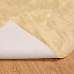vidaXL Tapis en Peau de Mouton Synthétique Crème 240 x 240 cm