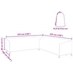 vidaXL Housse pour meubles 325 x 325 x 80 cm Tissu Oxford 600D Forme L