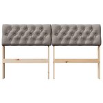 vidaXL Tête de lit capitonnée Taupe 140 cm Pin massif