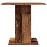 vidaXL Table à manger vieux bois 80 x 80 x 75 cm bois d'ingénierie