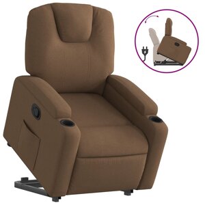 vidaXL Fauteuil inclinable Marron Tissu