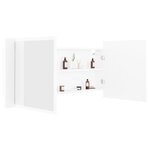 vidaXL Armoire salle de bain à miroir LED Blanc 100x12x45 cm Acrylique
