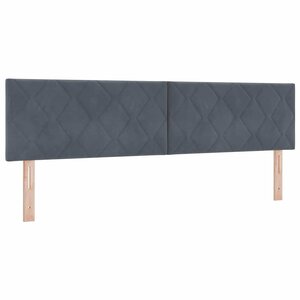 vidaXL Tête de lit avec tête de lit Gris foncé 180 cm Velours