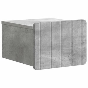 vidaXL Cabinet de chevet mural Gris béton 33 x 34 5 x 24 cm