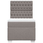 vidaXL Sommier à lattes de lit avec matelas Taupe 80x200 cm Tissu