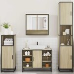 vidaXL Ensemble de meubles de salle de bain 4 Pièces chêne sonoma