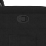 vidaXL Fauteuil inclinable noir tissu microfibre