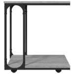 vidaXL Table d'appoint à roues Sonoma gris 50x35x55 5 cm