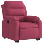 vidaXL Fauteuil inclinable Rouge bordeaux Velours