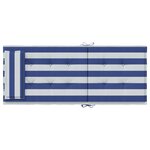 vidaXL Coussins de chaise à dossier haut lot de 2 rayures bleu/blanc