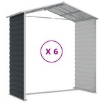 vidaXL Abri de jardin anthracite 191x555x198 cm acier galvanisé