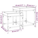 vidaXL Tables d'appoint 2 Pièces Chêne sonoma Bois d'ingénierie