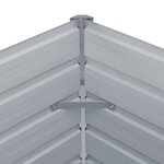 vidaXL Jardinière 100 x 100 x 45 cm Acier galvanisé Marron