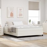 vidaXL Lit à ressorts Crème 180 x 200 cm Tissu en velours côtelé