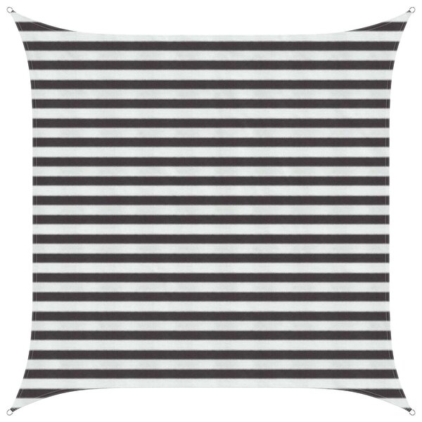 vidaXL Voile d'ombre Anthracite et blanc 2 5 x 2 5 m HDPE