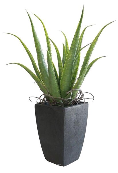 Agave succulente plante artificielle cactée en pot h 36 cm vert type b - couleur: vert - div: b