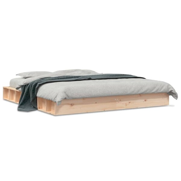 vidaXL Cadre de lit sans matelas 200x200 cm bois massif de pin