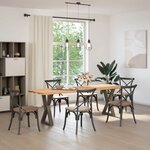 vidaXL Pieds de table à manger 2 pièces Acier naturel 50 x (72-73 3) cm Acier