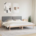 vidaXL Cadre de lit avec tête de lit rembourrée Gris clair