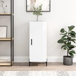 vidaXL Buffet Blanc brillant 34 5x34x90 cm Bois d'ingénierie
