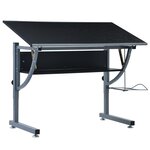 Vidaxl table à dessin pour adolescents noir 110x60x87 cm mdf