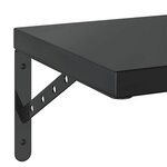 vidaXL Étagères murales 2 Pièces 75x30 cm noir acier inoxydable