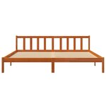 vidaXL Cadre de lit sans matelas cire marron 200x200cm bois pin massif