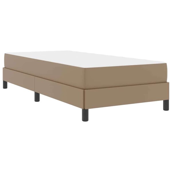 vidaXL Cadre de lit avec matelas Cappuccino 80 x 200 cm tissu
