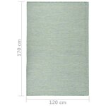 vidaXL Tapis à tissage plat d'extérieur 120x170 cm Turquoise