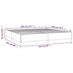 Vidaxl cadre de lit noir 200x200 cm velours