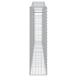 vidaXL Paniers à gabions arqués 8 Pièces 400x30x120/140 cm Fer galvanisé