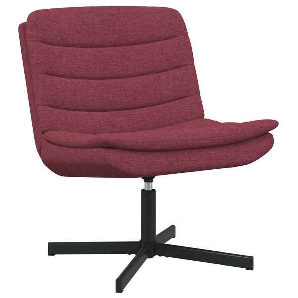 vidaXL Chaise Pivotante Rouge vin Tissu Standard Ergonomique