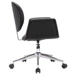 vidaXL Chaise pivotante à manger Noir Similicuir