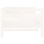vidaXL Lit de jour sans matelas blanc bois de pin massif 90x200 cm