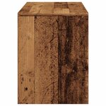 vidaXL Tabouret de toilette vieux bois 70x35x45 cm bois d'ingénierie