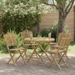 vidaXL Chaise de jardin 4 Pièces Naturel Bambou
