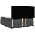 vidaXL Sommier à lattes de lit avec matelas Gris foncé 180x200cm Tissu