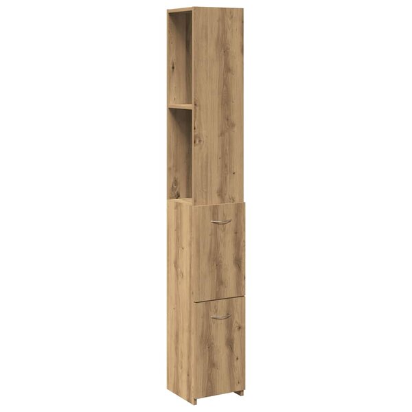 vidaXL Armoire de salle de bain chêne artisanal 25x25x170 cm