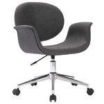 vidaXL Chaise pivotante de bureau Gris Tissu