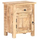 vidaXL Table de chevet 40x30x50 cm Bois de manguier brut