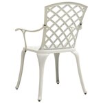 vidaXL Chaises de jardin lot de 4 Aluminium coulé Blanc
