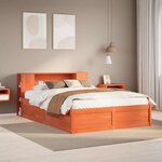 vidaXL Cadre de lit sans matelas cire marron 120x200cm bois pin massif