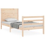 vidaXL Cadre de lit sans matelas 100x200 cm bois massif
