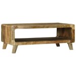 vidaXL Table basse Marron 90 x 50 x 35 cm Bois de manguier brut massif