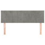vidaXL Têtes de lit 2 Pièces Gris clair 72x5x78/88 cm Velours