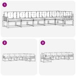 vidaXL Ensemble de canapés d'extérieur 4 pc Blanc et anthracite