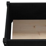 Vidaxl jardinière noir 200x50x50 cm bois de pin solide